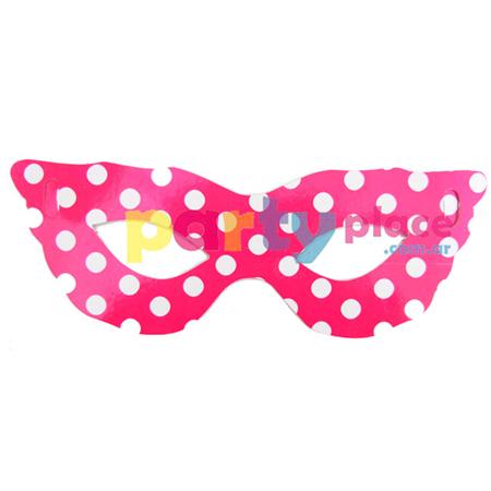 Antifaz lunares fucsia 10u