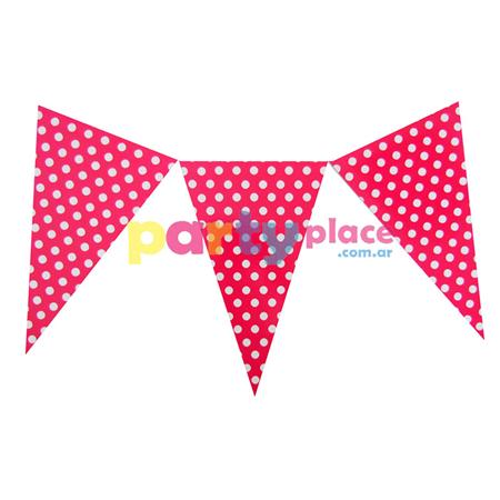 Banderín lunares fucsia