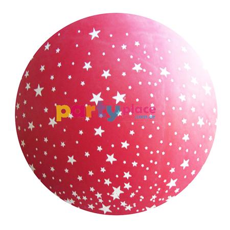 Piñata globo estrellitas fucsia