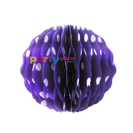 Esfera panal labiado lunares 15cm violeta