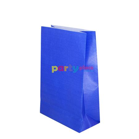 Bolsa con base lisa azul 10u