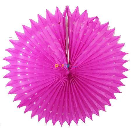 Roseta medallon calado fucsia 50cm