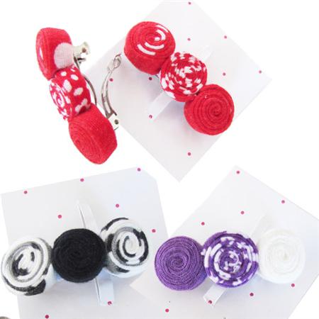 Hebillas premium. De tela. Colores varios 1u