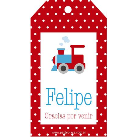 Tarjetas largas con cinta Tren 24u Pers