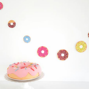 Banderín troquelado Donuts