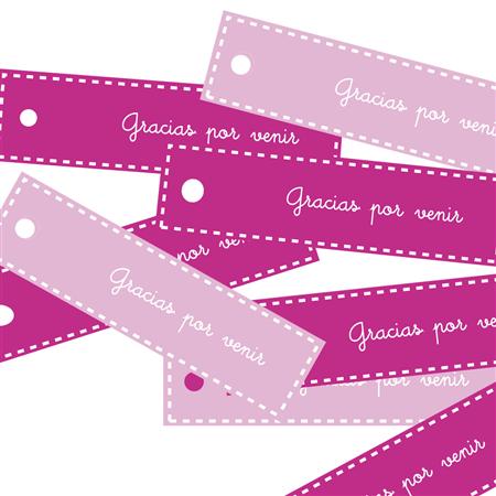 Tarjetitas mini romantic Gracias por venir Dos motivos 30u
