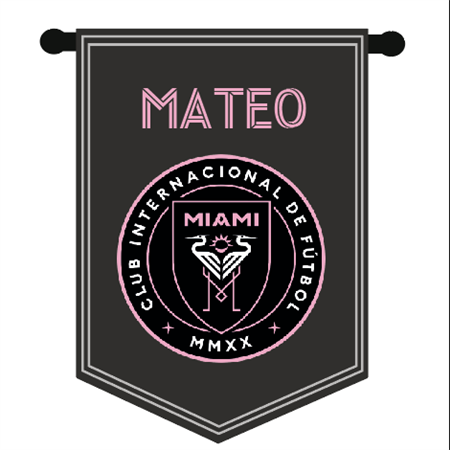 Afiche Pers. Futbol Inter Miami Banderin