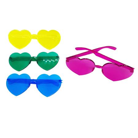 Anteojos transparentes corazon 6u