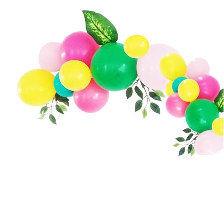 Arco de Globos Deco pared. Tropical con hojas
