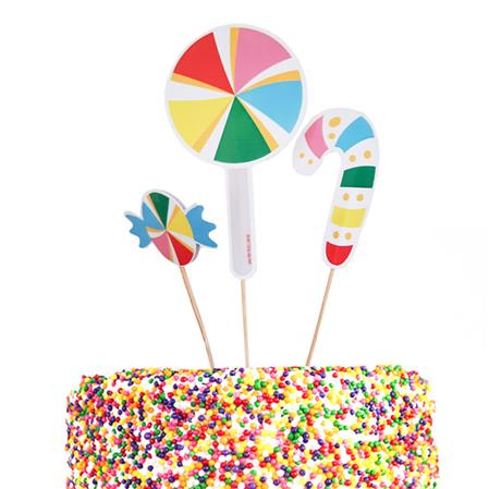Pinches para torta Set Candys 3u