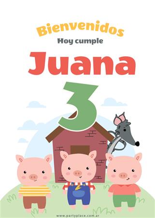 Afiche Pers. Los tres chanchitos Mod2