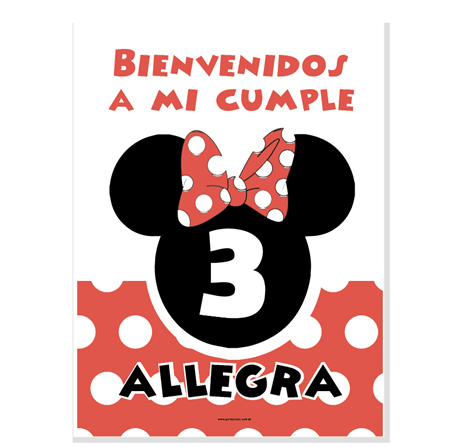 Afiche Pers. Minnie roja