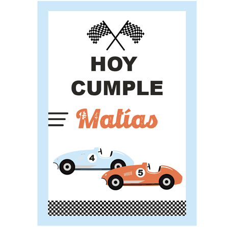 Afiche Pers. Autitos Vintage