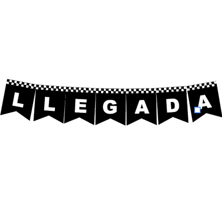 Banderín triángulos LLEGADA