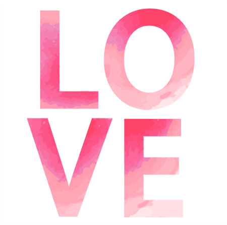 Banderin letras LOVE party
