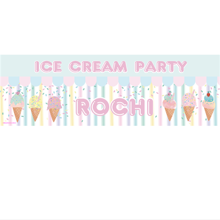 Banner de papel Pastel Ice Cream Pers.