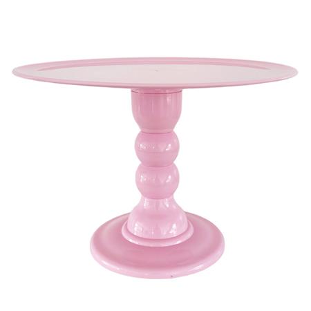 Base plástica torta alta rosa (26 x 31cm)