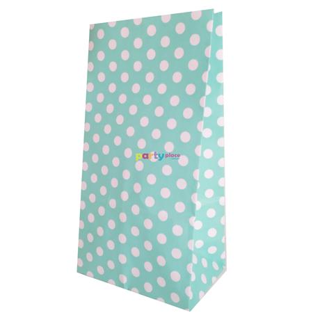 Bolsa con base lunares TURQUESA 10u