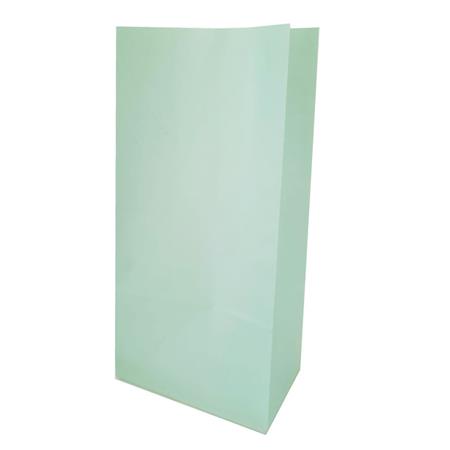 Bolsa con base lisa verde agua 10u