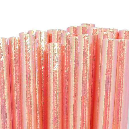 Bombillas iridiscentes Rosa 12u