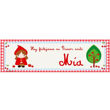 Banner de papel Caperucita Pers.