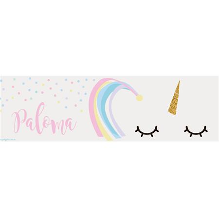 Banner de papel Unicornio Pers.