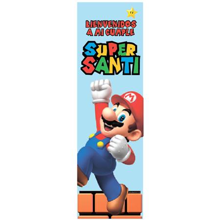 Banner de papel Mario Bross Vertical Pers
