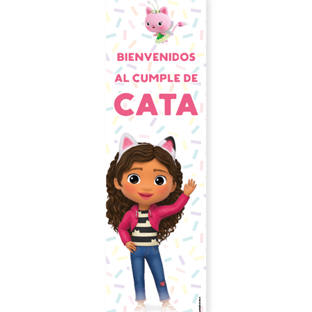 Banner de papel La casa de Gabby Vertical Pers