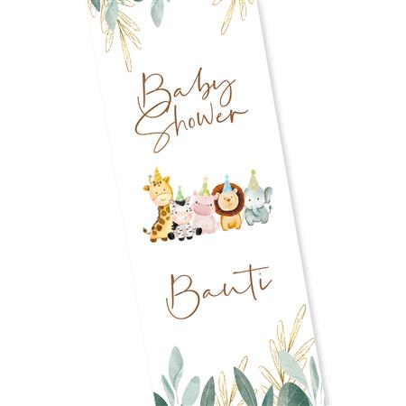 Banner de papel Baby Safari Pers.