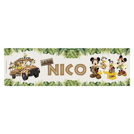 Banner de papel Mickey safari Pers