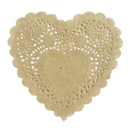 Blondas corazon eco kraft 10cm 20u