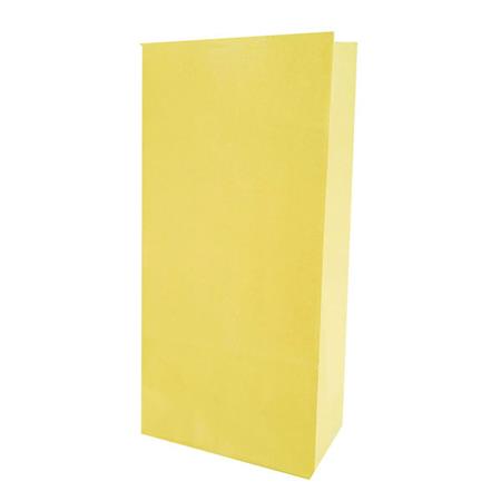Bolsa con base lisa amarilla 10u