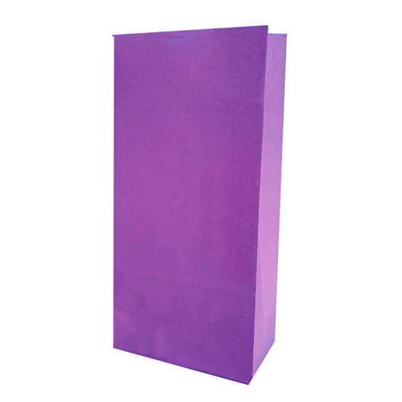Bolsa con base lisa violeta 10u