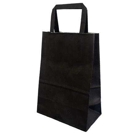 Bolsa con base lisa con maijas negra