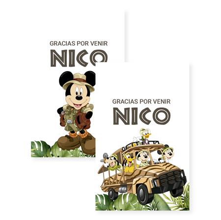 Bolsita sobre Pers. Mickey Safari