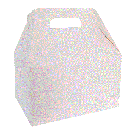 Cajita Feliz lisa rectangular blanca