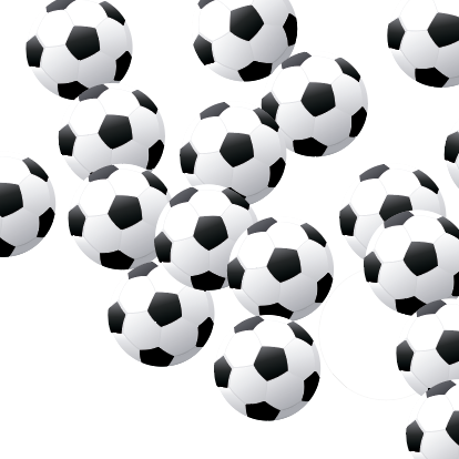 Confetti mini pelotas de futbol 24u
