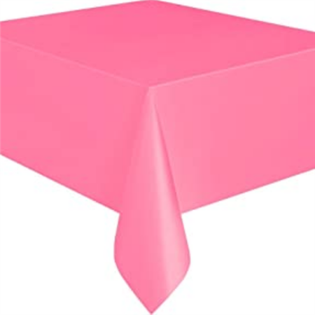 Mantel rectangular liso rosa