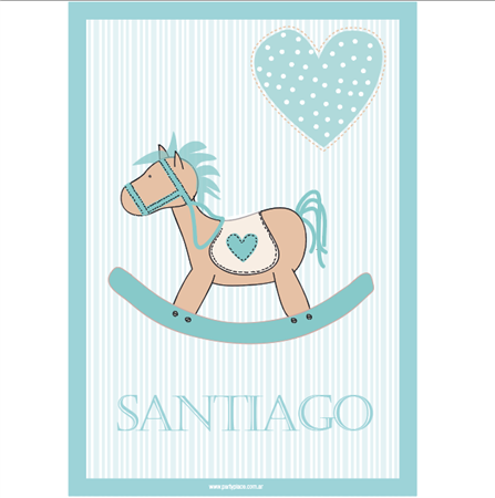 Afiche Pers. Baby Blue Horse