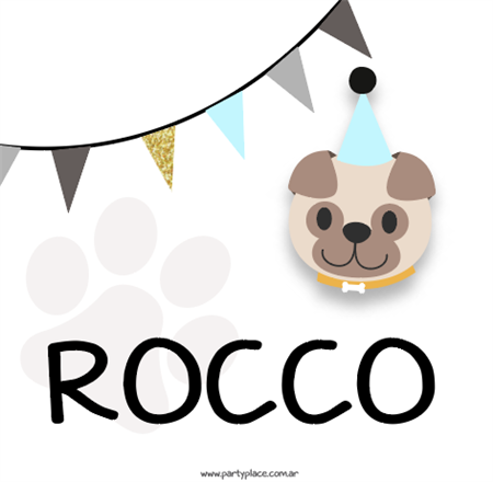 Stickers cuad. Dogs blue 16u Pers