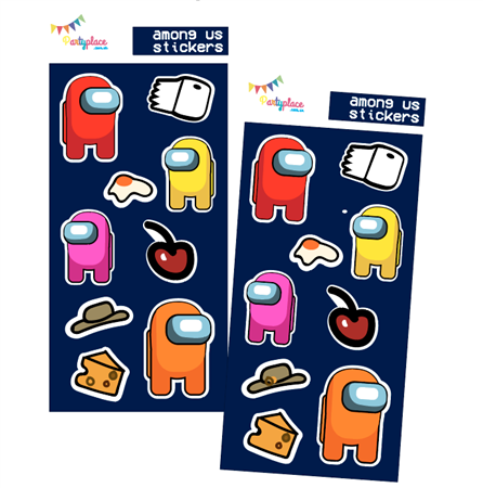Stickers en planchitas Among us 6u