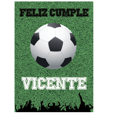 Afiche Pers. Fútbol con pasto .
