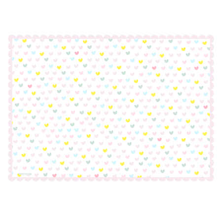Individuales Corazones Rosa 8u