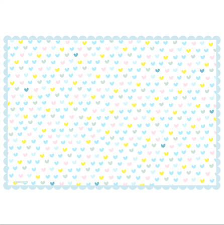 Individuales Corazones Celestes 8u