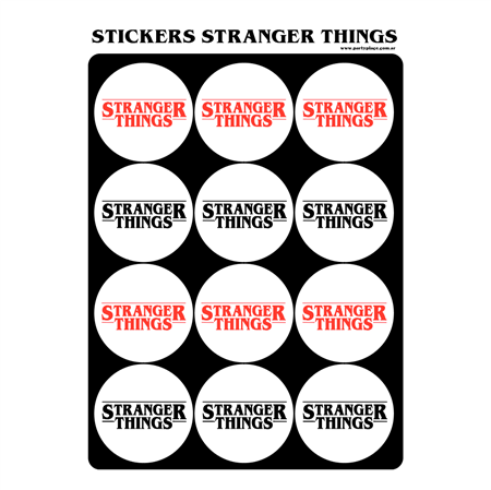 Stickers plancha Stranger Things 12s 1u