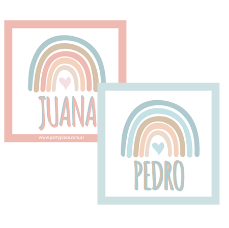 Stickers cuad. Nordic Rainbow 16u Pers