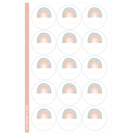 Stickers plancha redondas para pers Nordic 15s