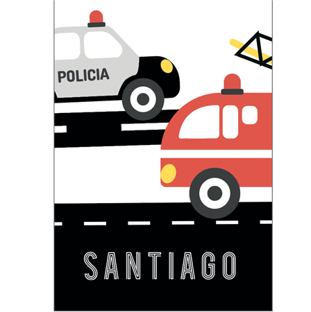Stickers rect. gdes. Autitos Pers 16u