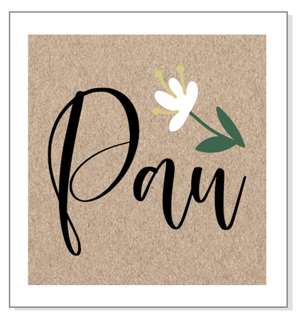 Stickers cuad. white flower16u Pers