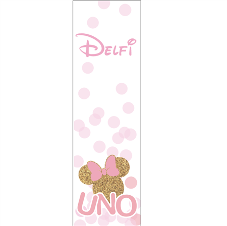 Banner de papel Minnie oro Vertical Pers